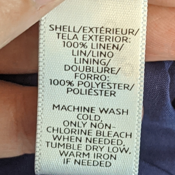 Loft Linen Mini Skirt w/Front Pleat & Pockets Sz 2 - Picture 6 of 6